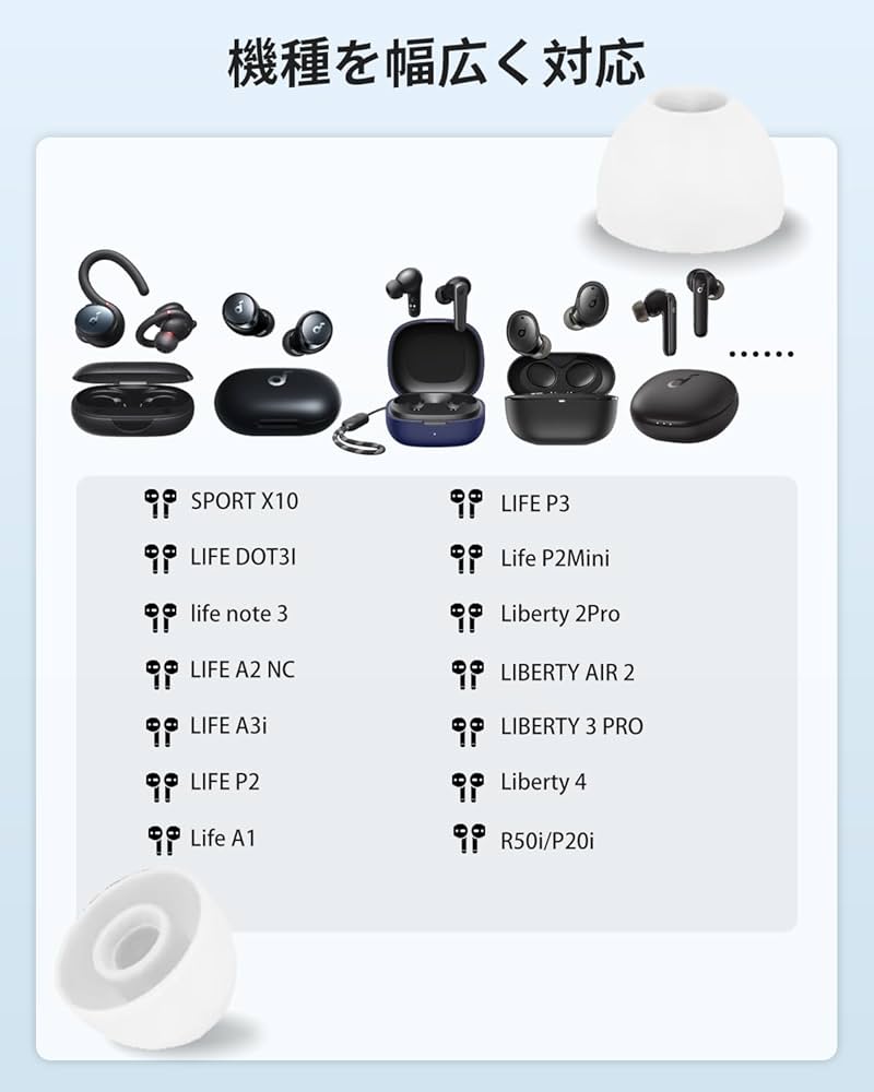 Amazon | Anker Soundcore 対応 交換イヤーピース 交換用